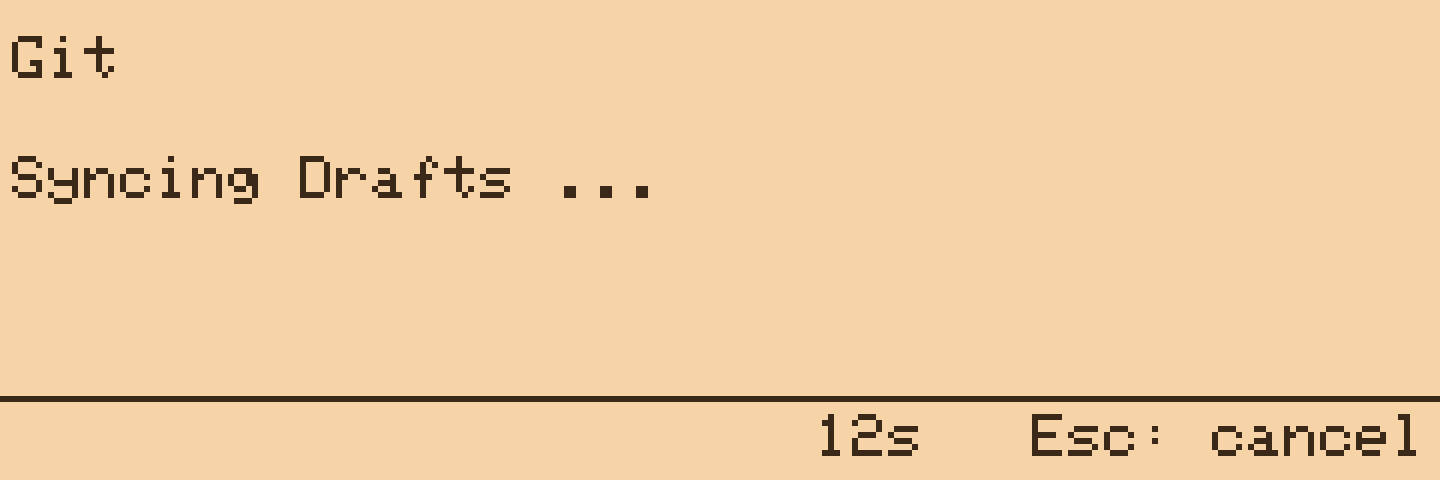 A sync in progress