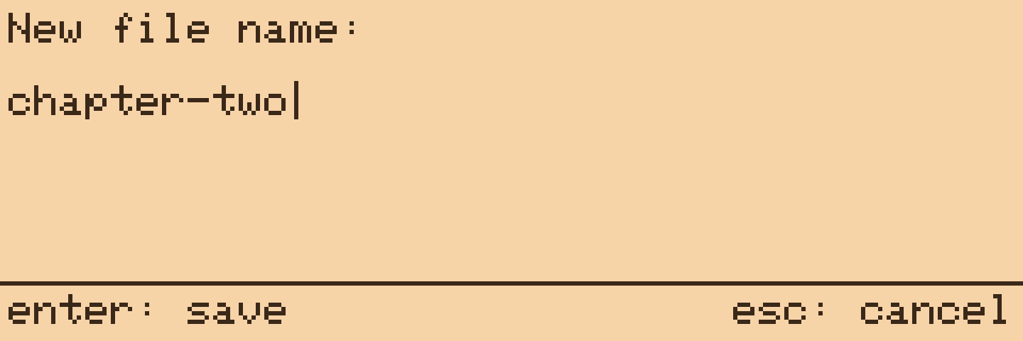 Naming a new file