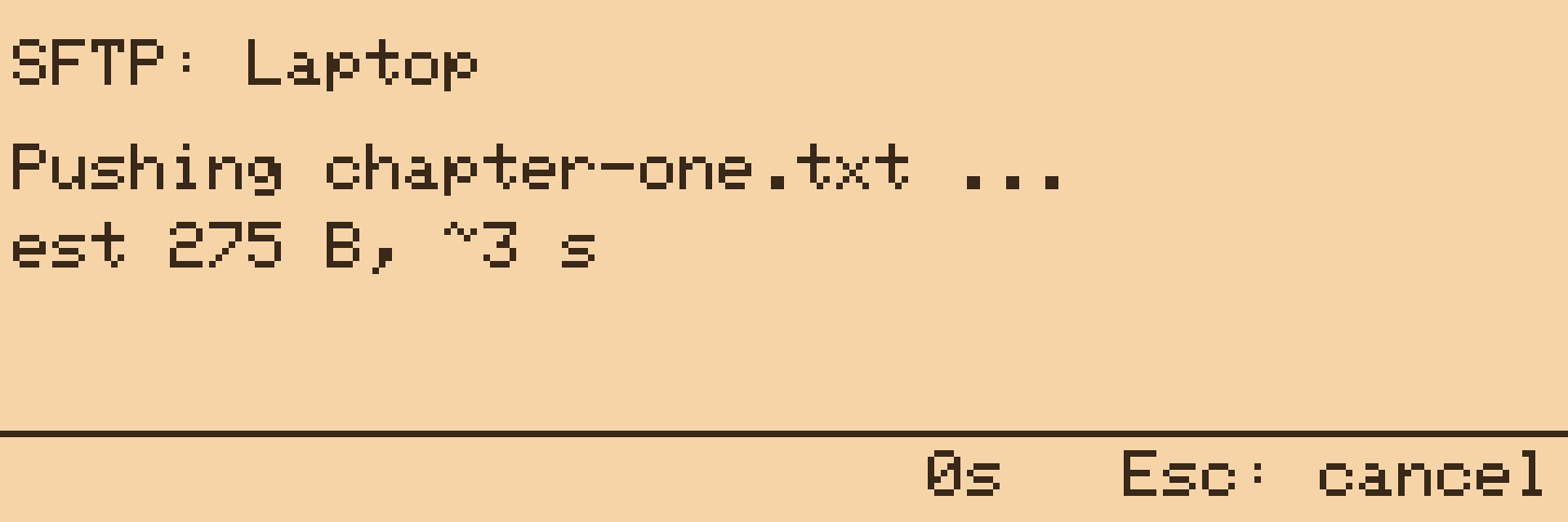Sending one file